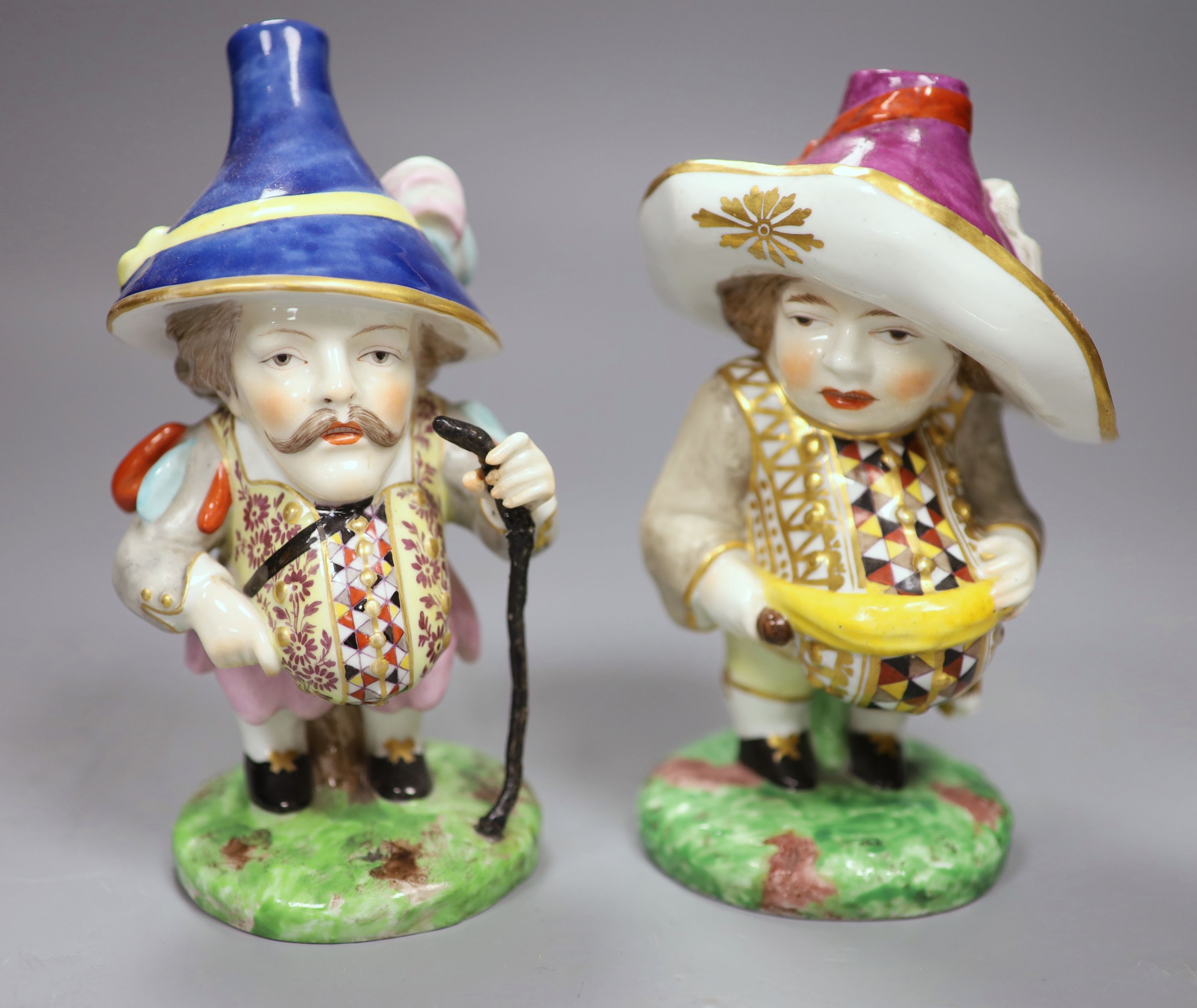 Two Samson Mansion House dwarfs, tallest 16cm